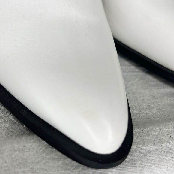 Forever 21 Remmington White Pointed-Toe Western Ankle Boots Size 6 New - Picture 7 of 8